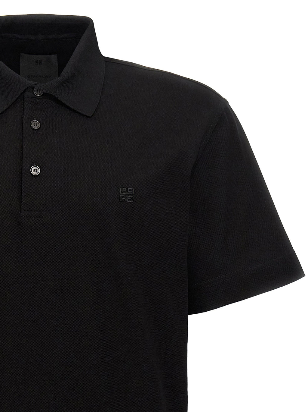 Givenchy Black Cotton Polo Shirt