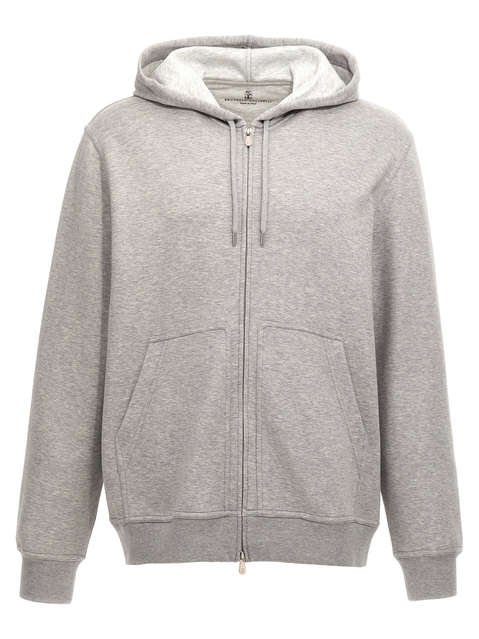 Brunello Cucinelli Gray Cotton Sweatshirt