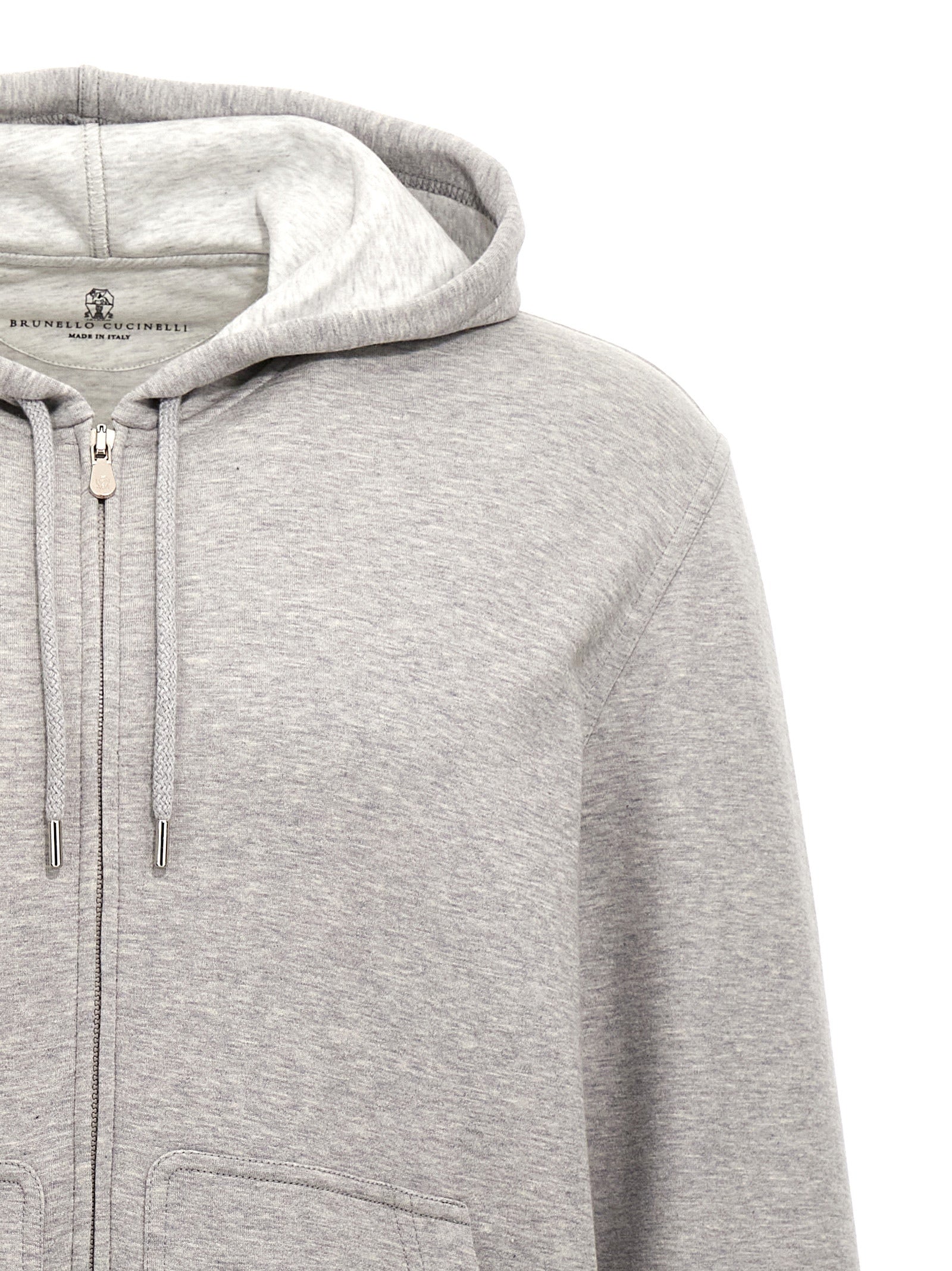 Brunello Cucinelli Gray Cotton Sweatshirt