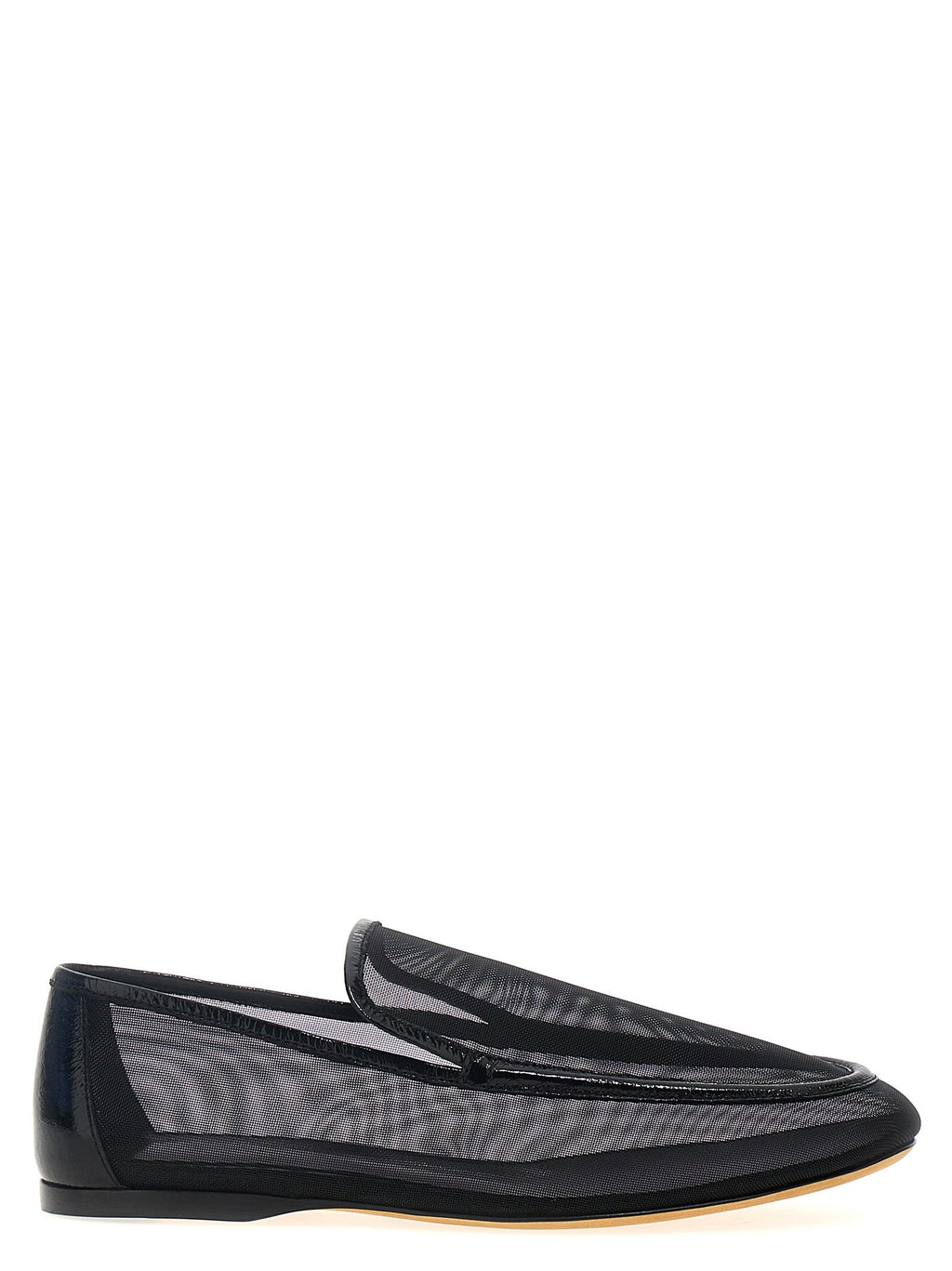Khaite Black Polyamide Slip-On Loafers