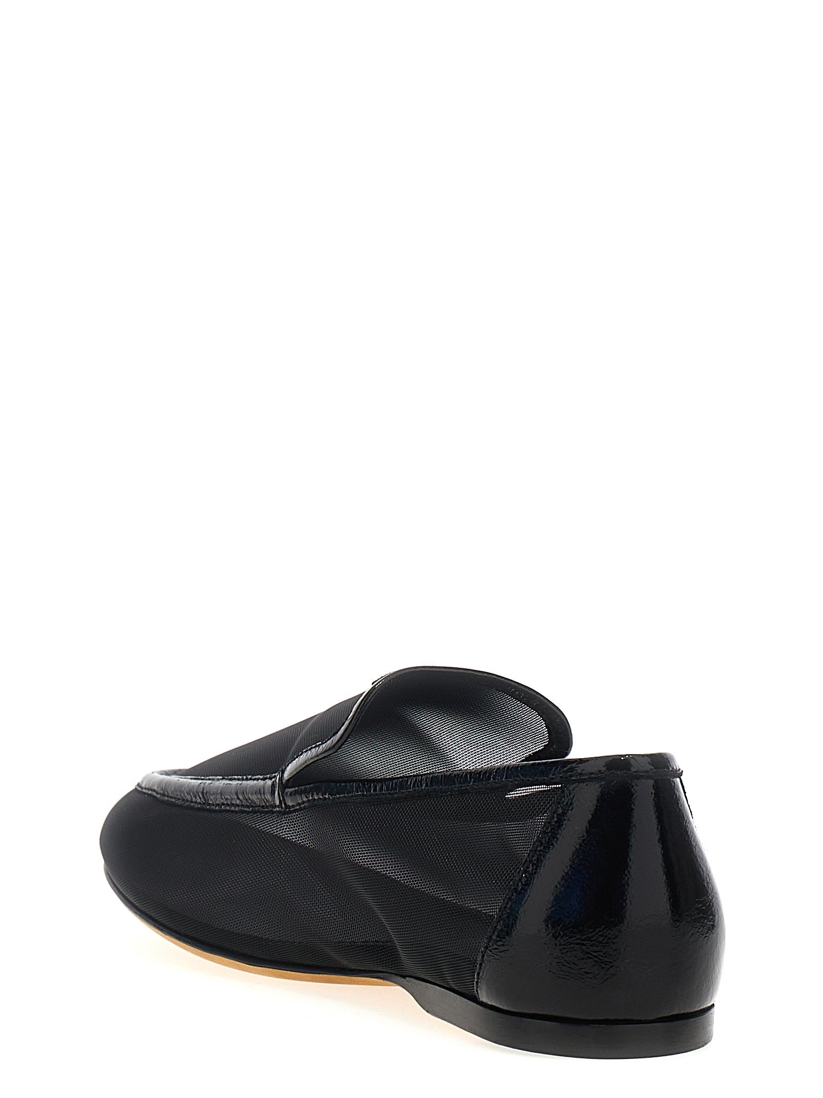 Khaite Black Polyamide Slip-On Loafers