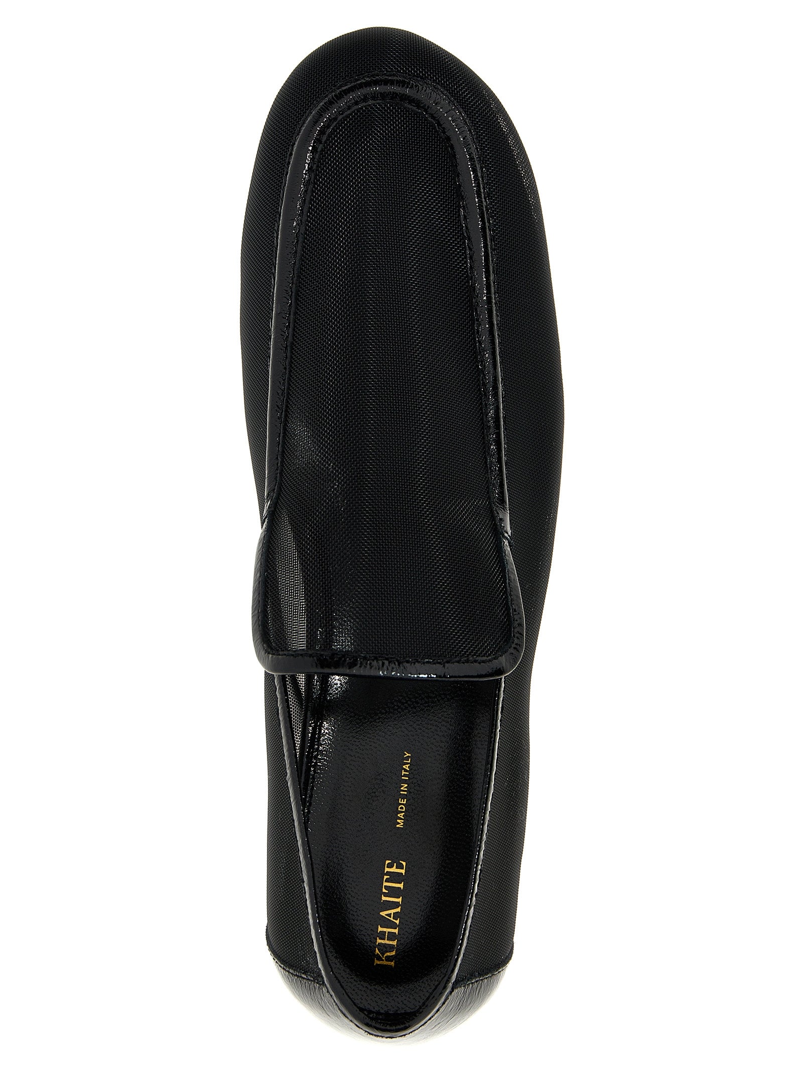 Khaite Black Polyamide Slip-On Loafers