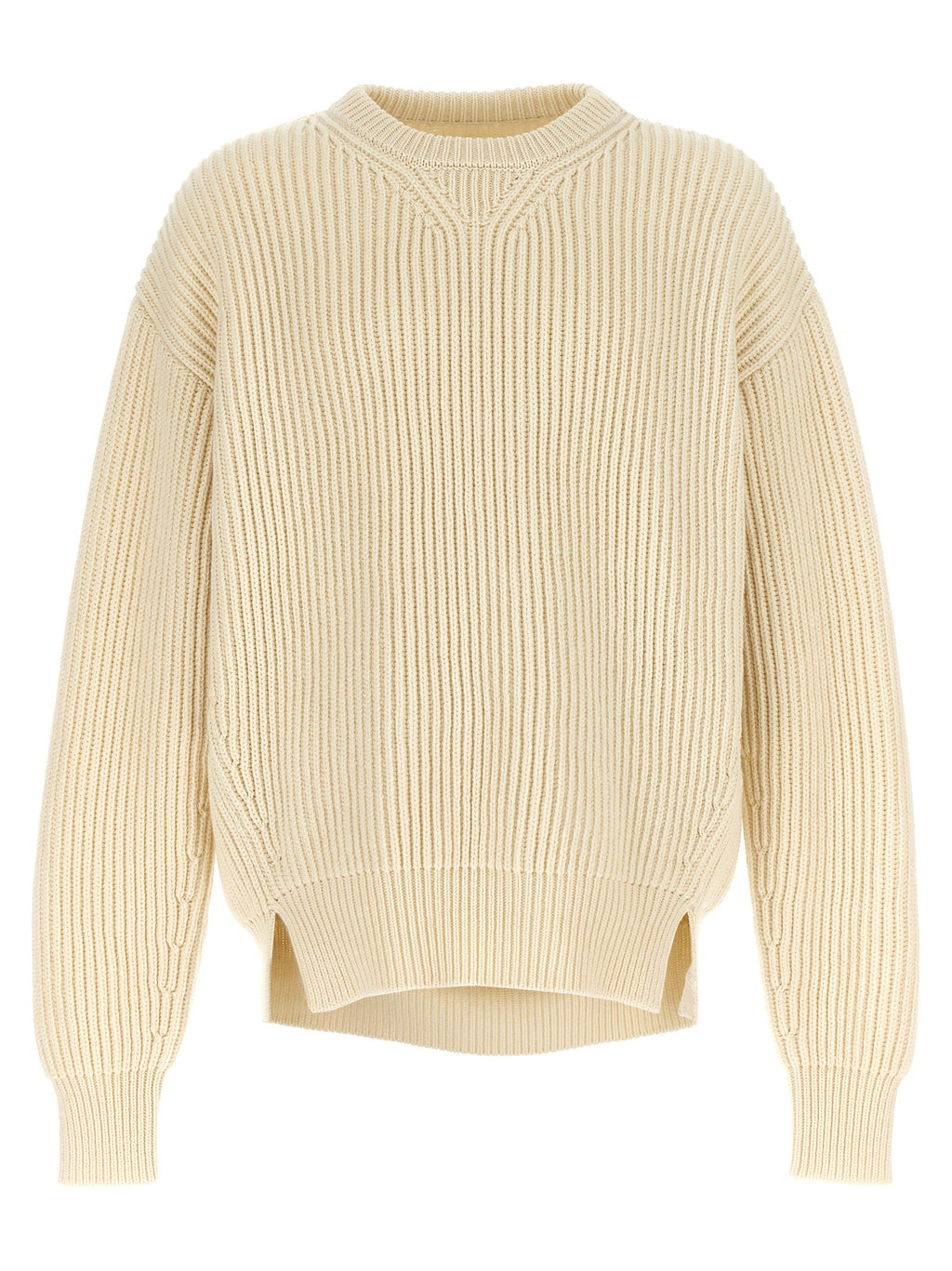 Jil Sander White Wool Cardigan