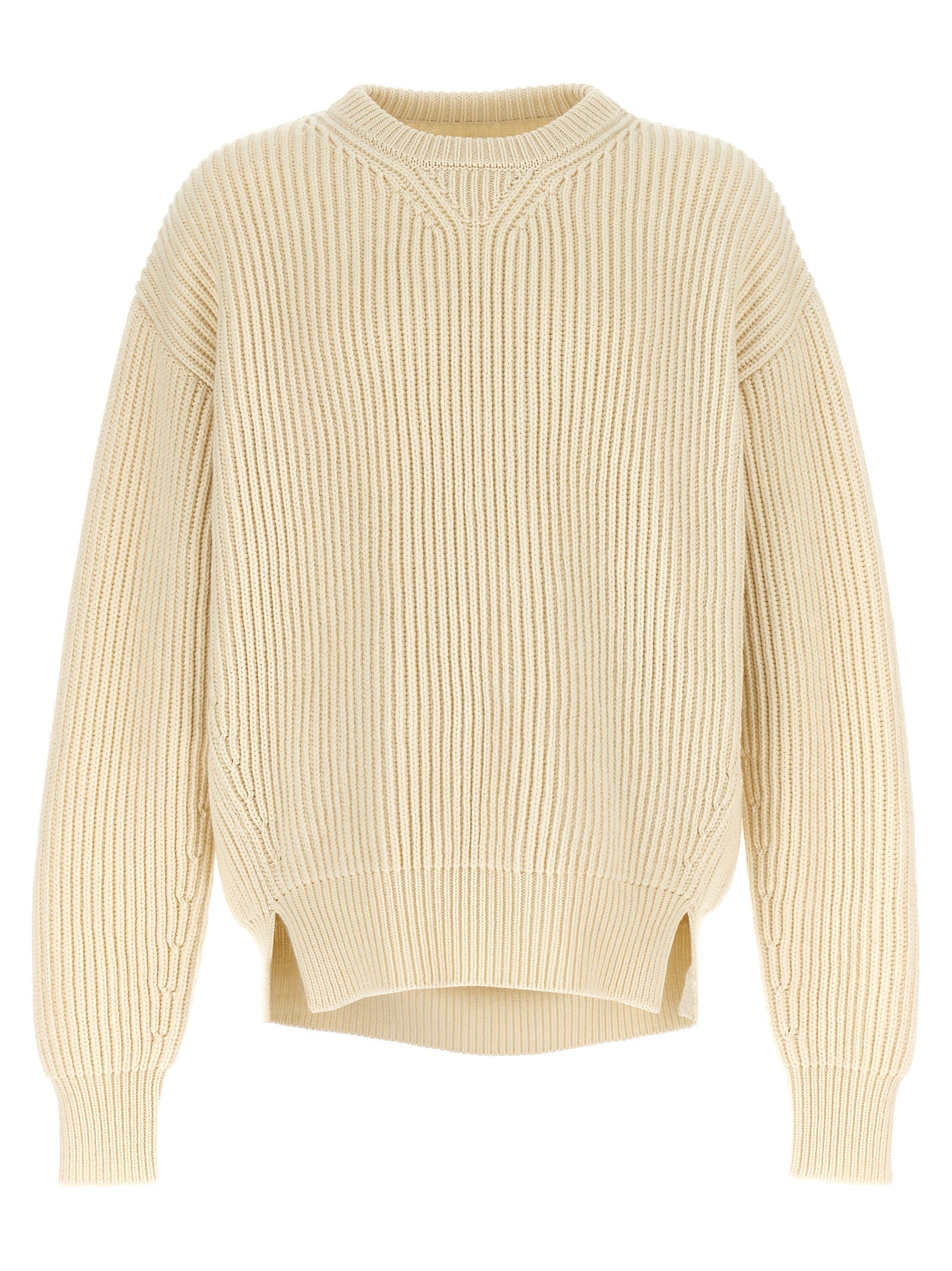 Jil Sander White Wool Cardigan