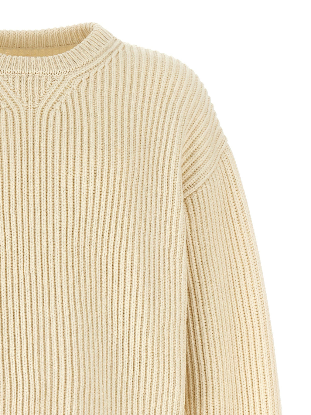 Jil Sander White Wool Cardigan