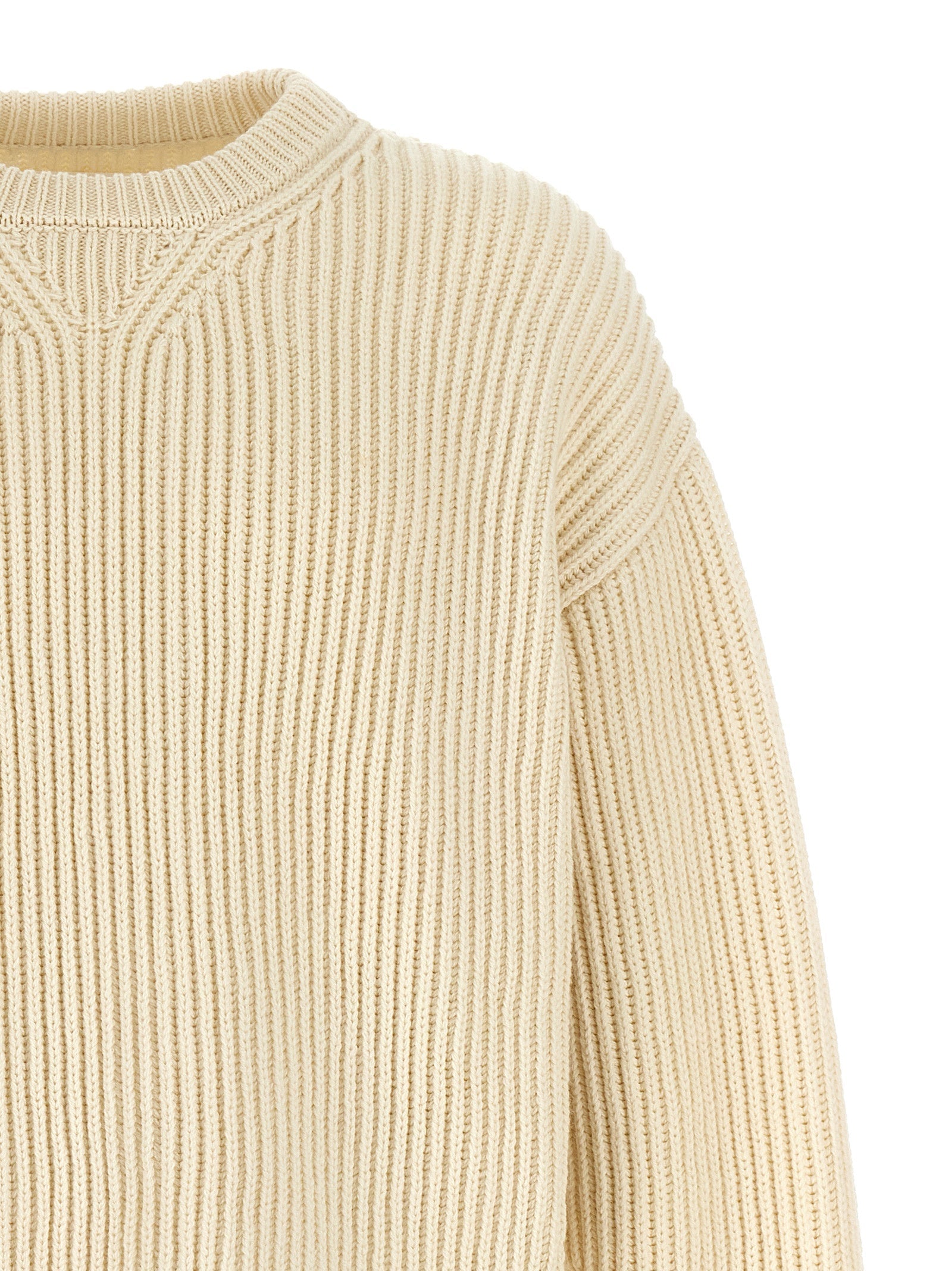 Jil Sander White Wool Cardigan