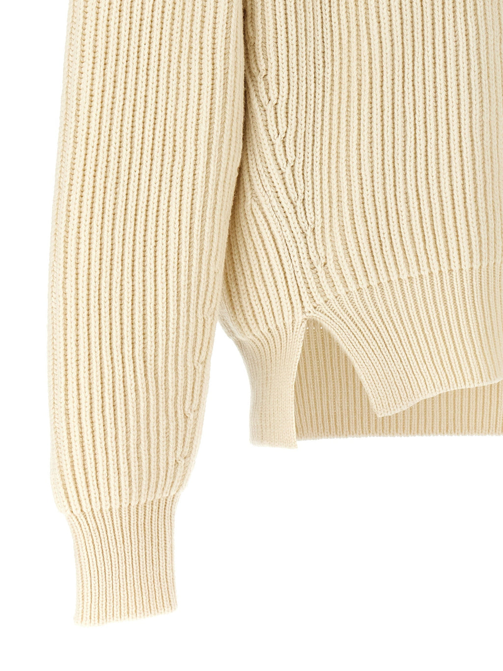 Jil Sander White Wool Cardigan