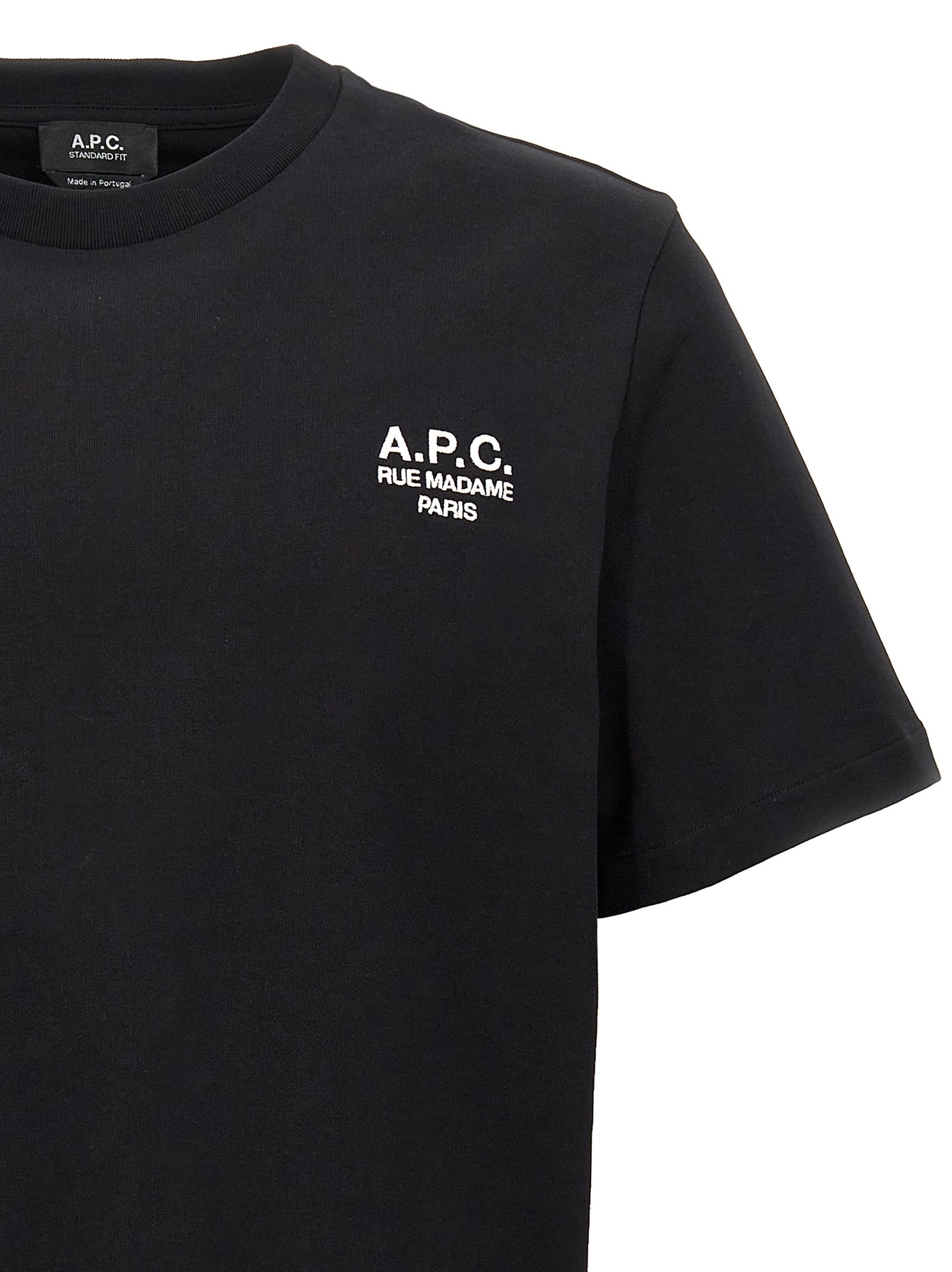 A.P.C. Black Cotton T-Shirt