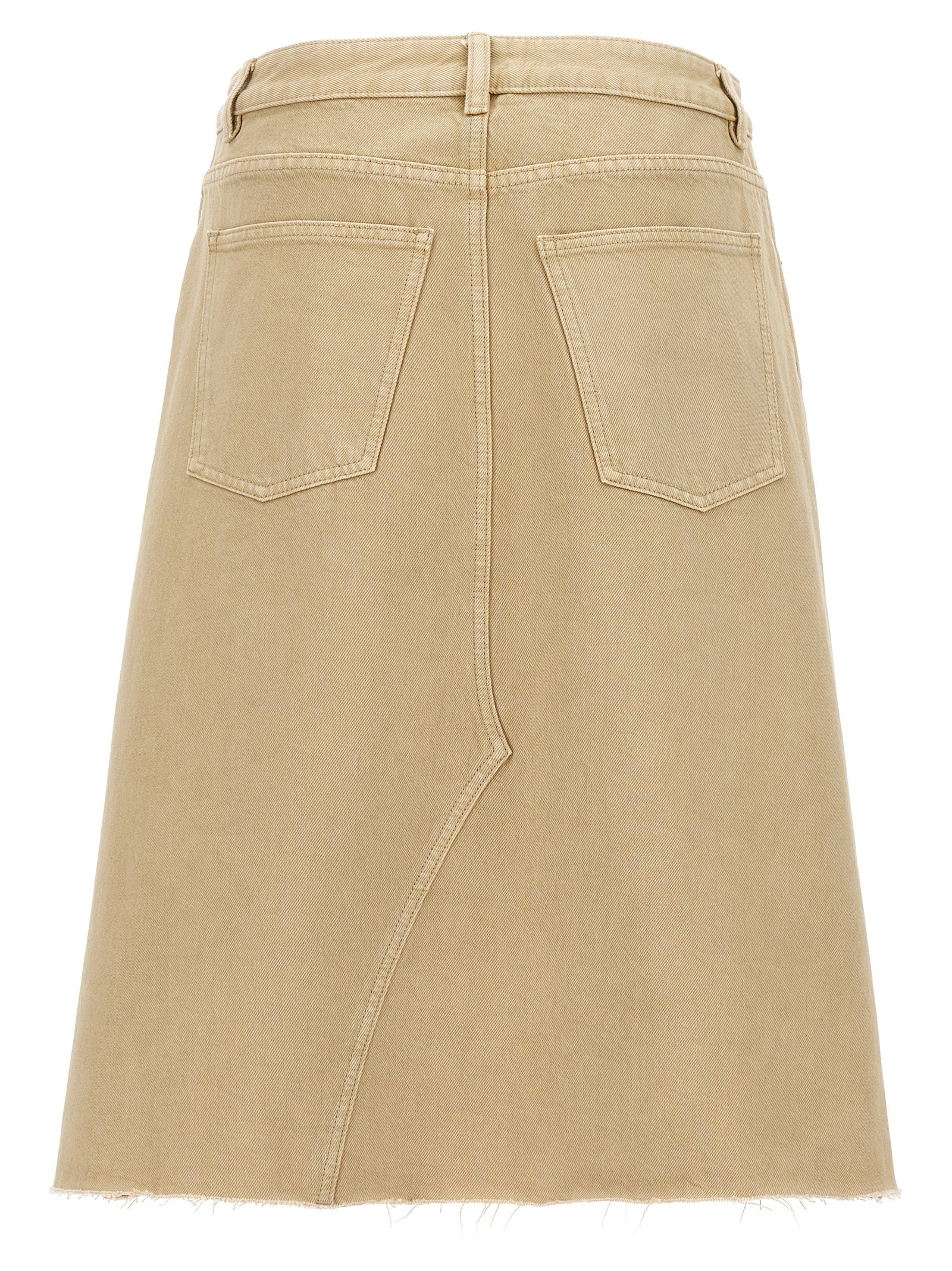 Tory Burch Beige Cotton Midi Skirt