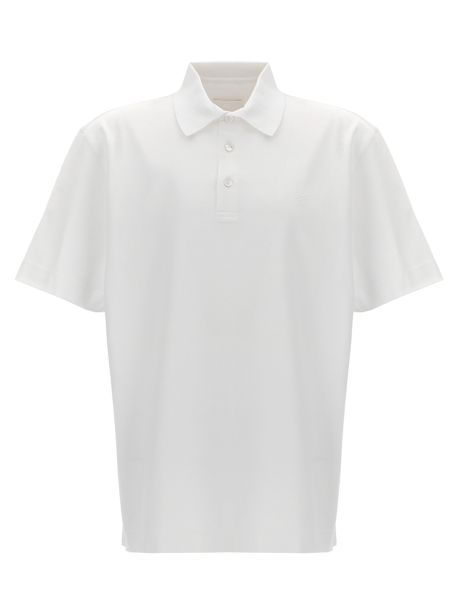 Givenchy White Cotton Polo Shirt