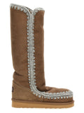 Mou Brown Lamb Leather Over The Knee