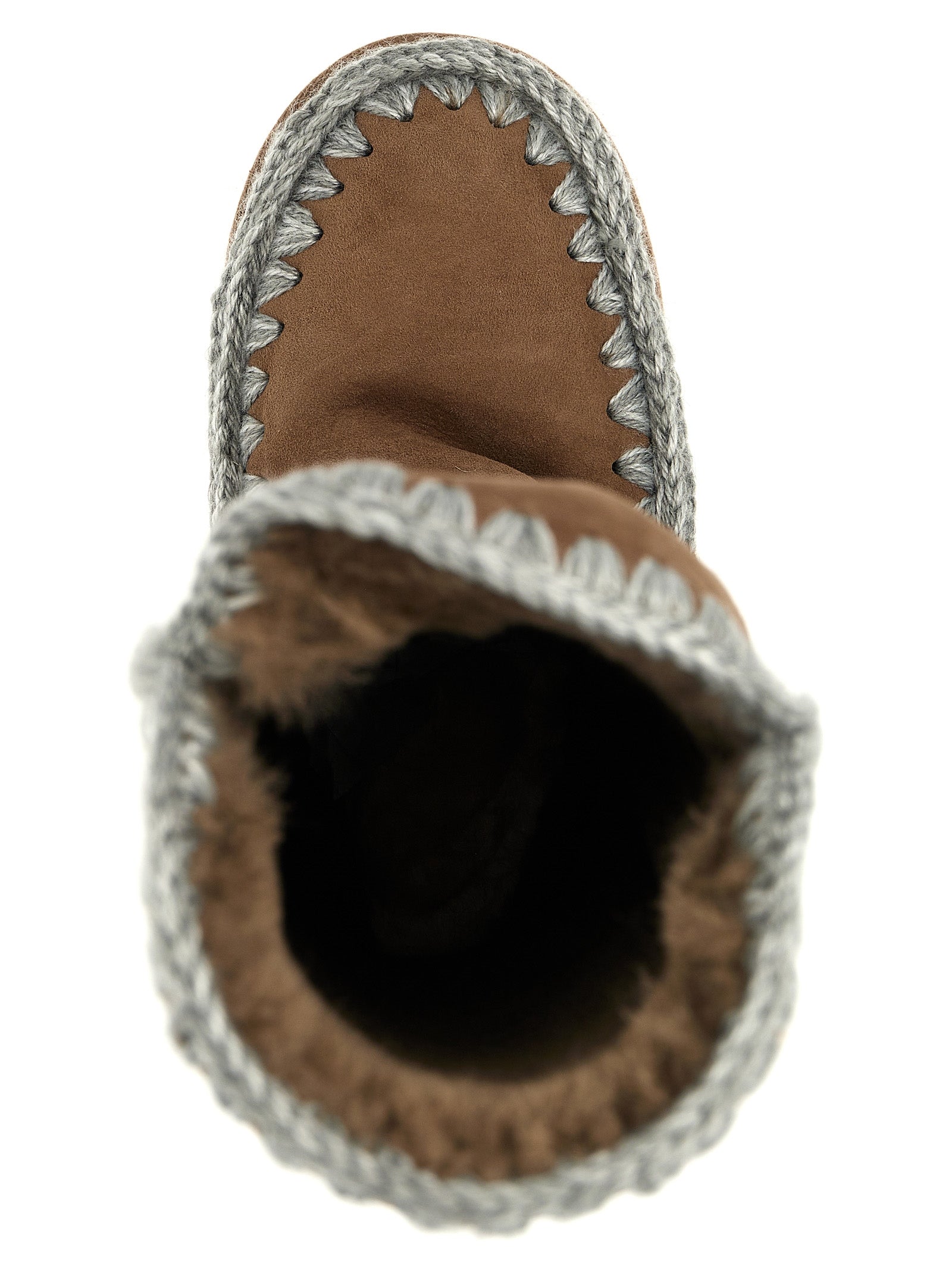 Mou Brown Lamb Leather Over The Knee