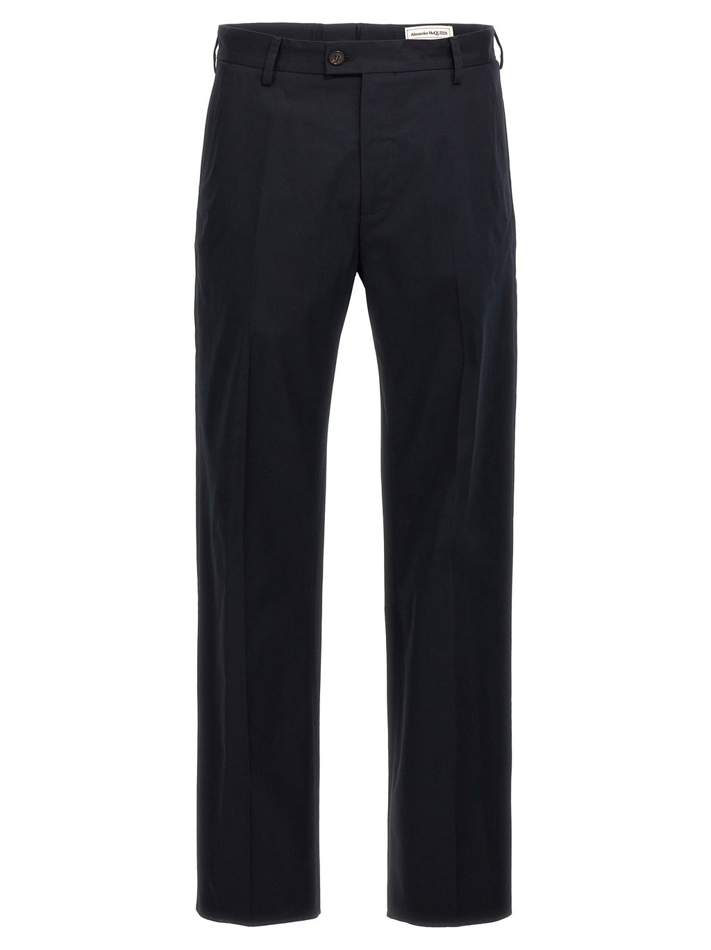 Alexander McQueen Blue Cotton Casual Pants