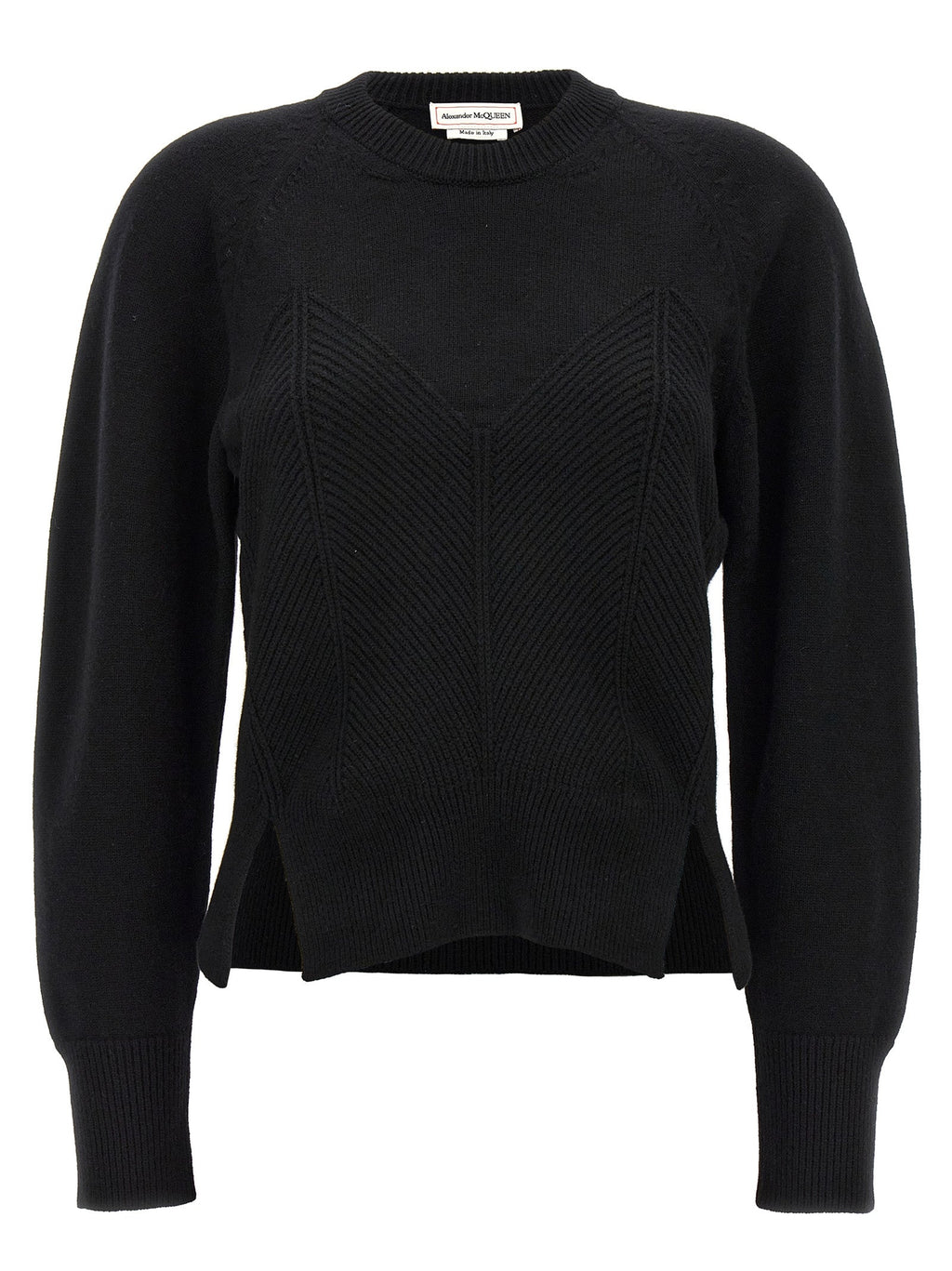Alexander McQueen Black Wool Cardigan