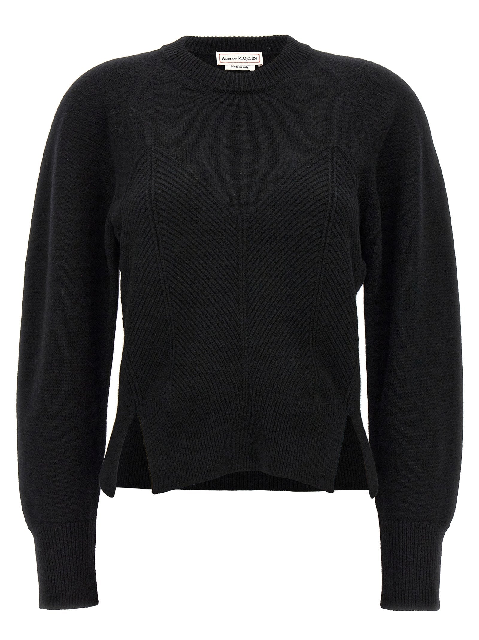 Alexander McQueen Black Wool Cardigan