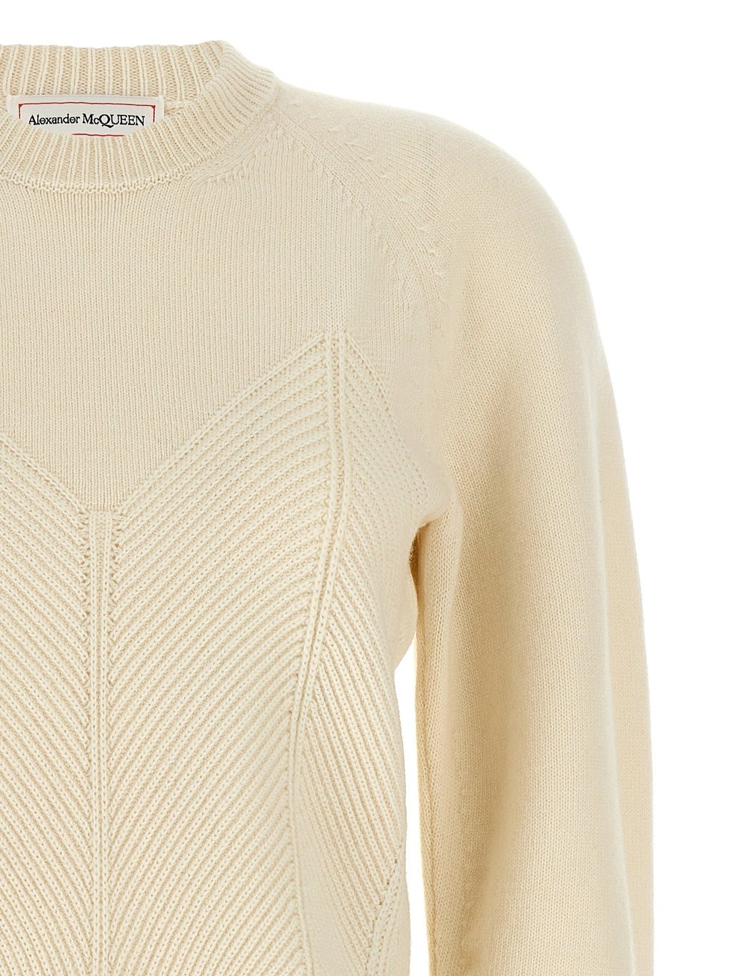 Alexander McQueen White Wool Cardigan
