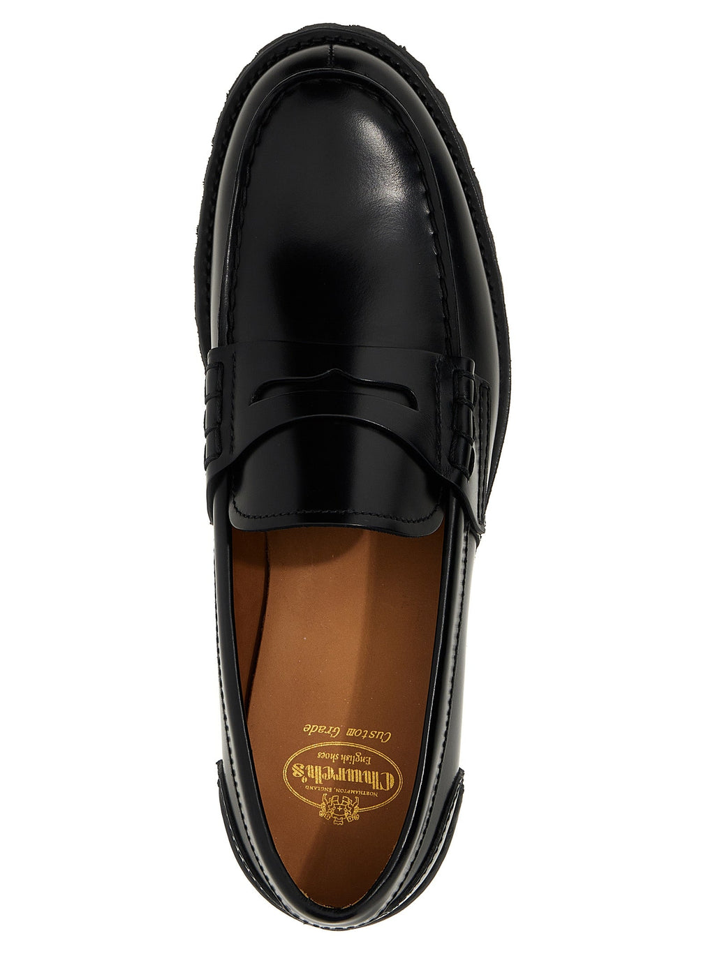 Church's Black Cowhide Slip-On Loafers