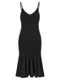 Khaite Black Viscose Midi Dress