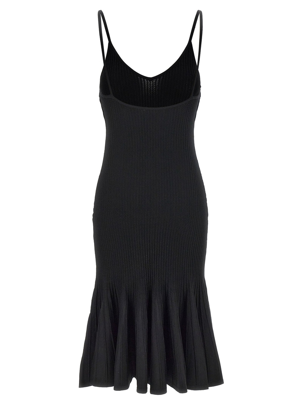 Khaite Black Viscose Midi Dress