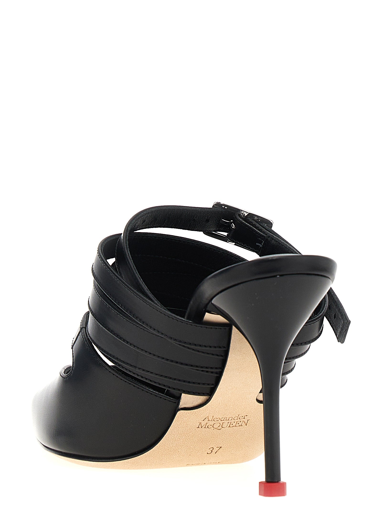 Alexander McQueen Black Cowhide High Heel Pumps