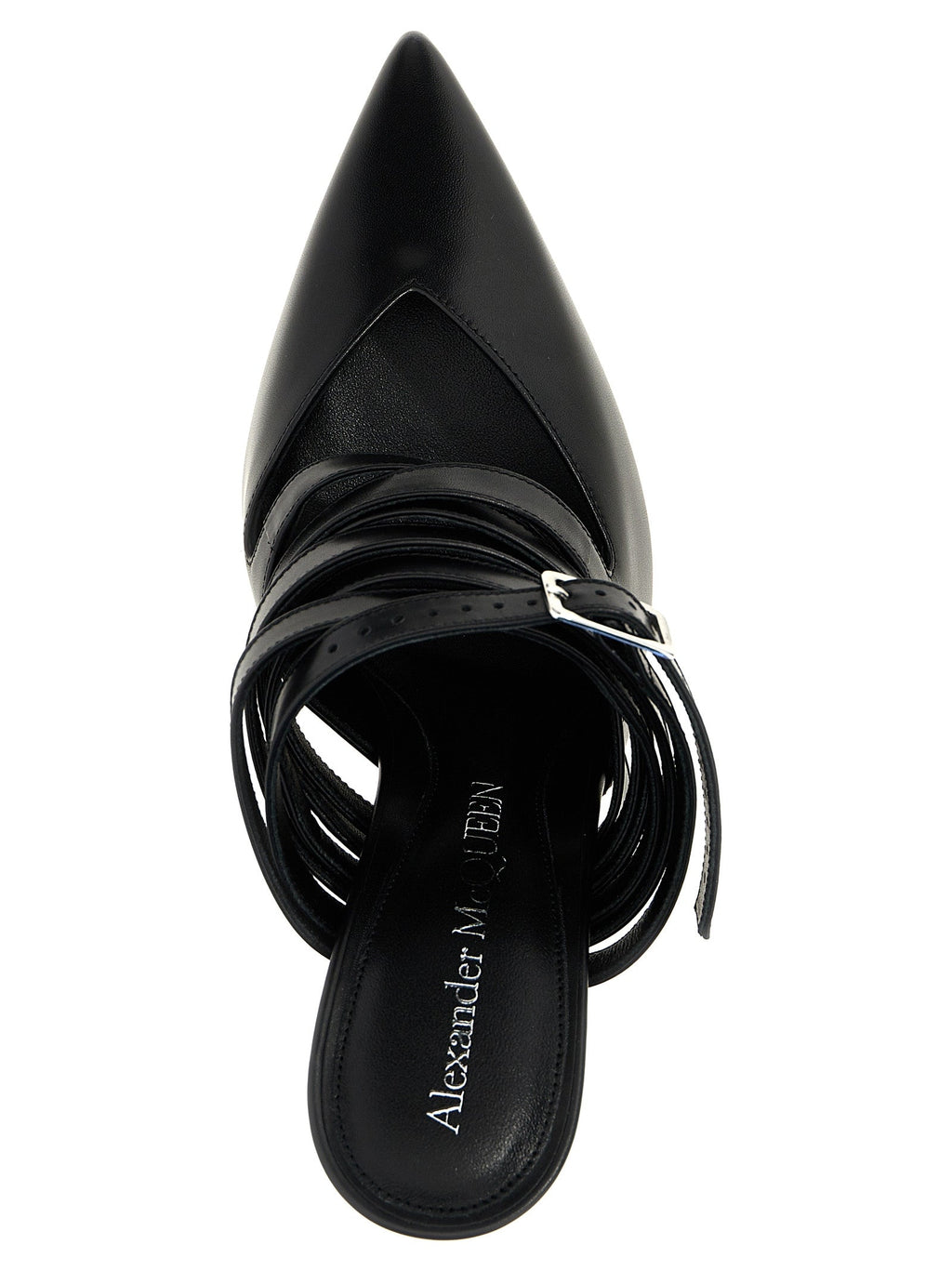 Alexander McQueen Black Cowhide High Heel Pumps