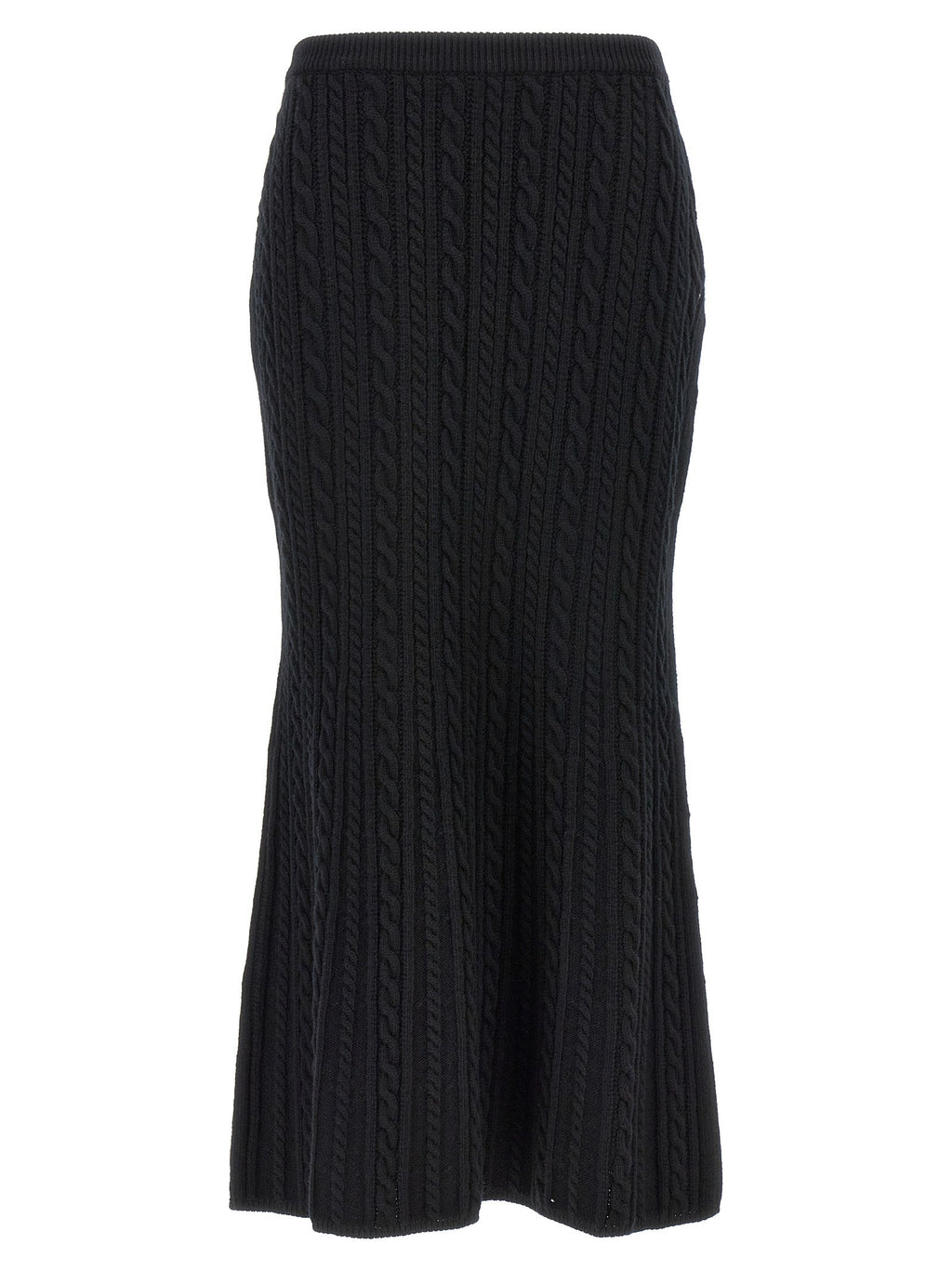 Alessandra Rich Black Wool Mini Skirt