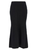 Alessandra Rich Black Wool Mini Skirt