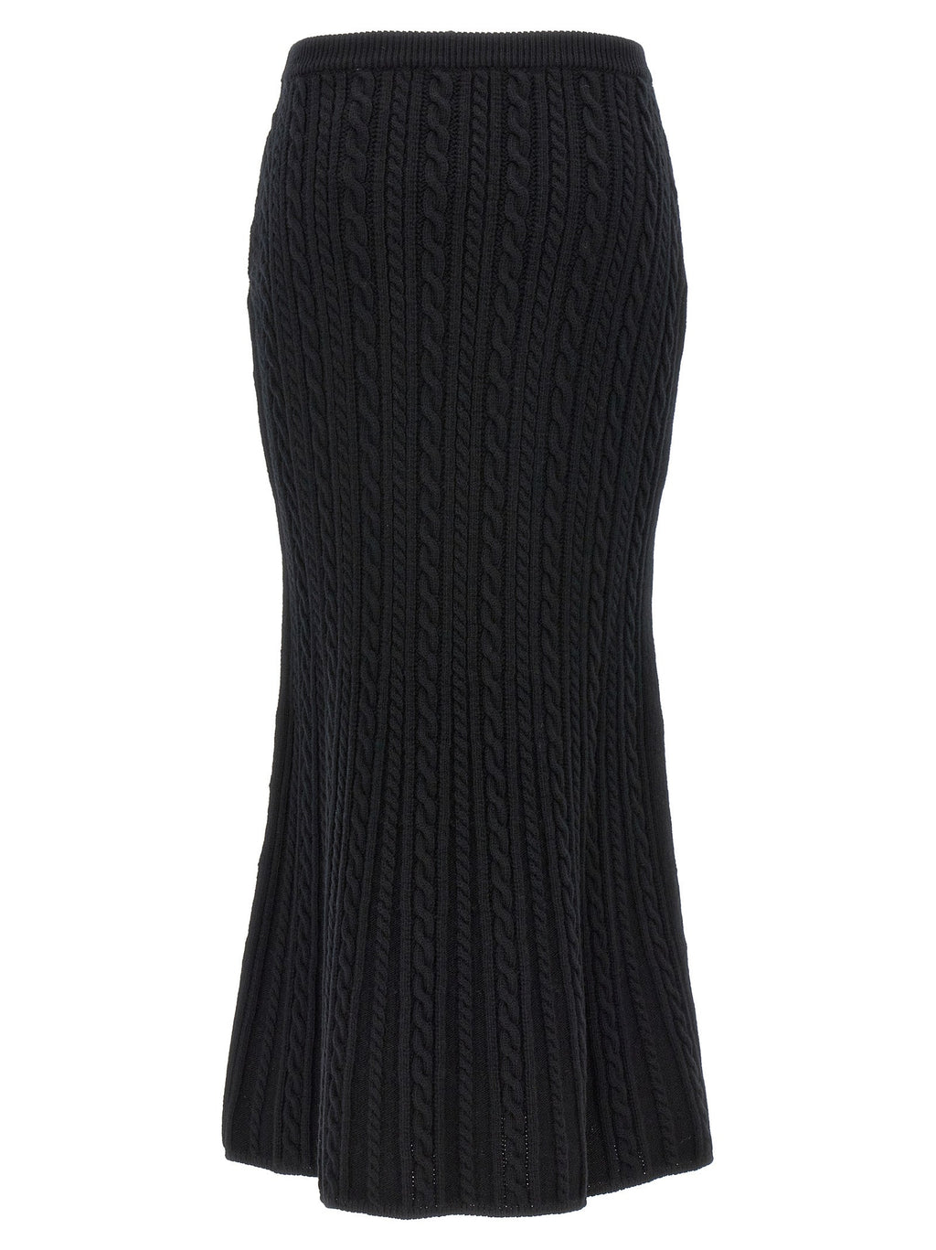 Alessandra Rich Black Wool Mini Skirt