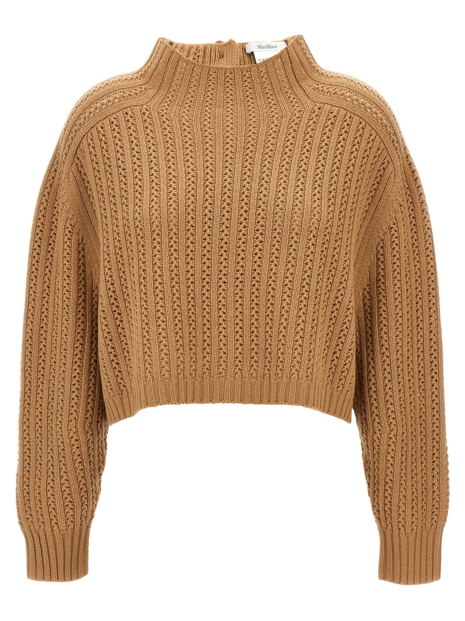 Max Mara Beige Wool Cardigan