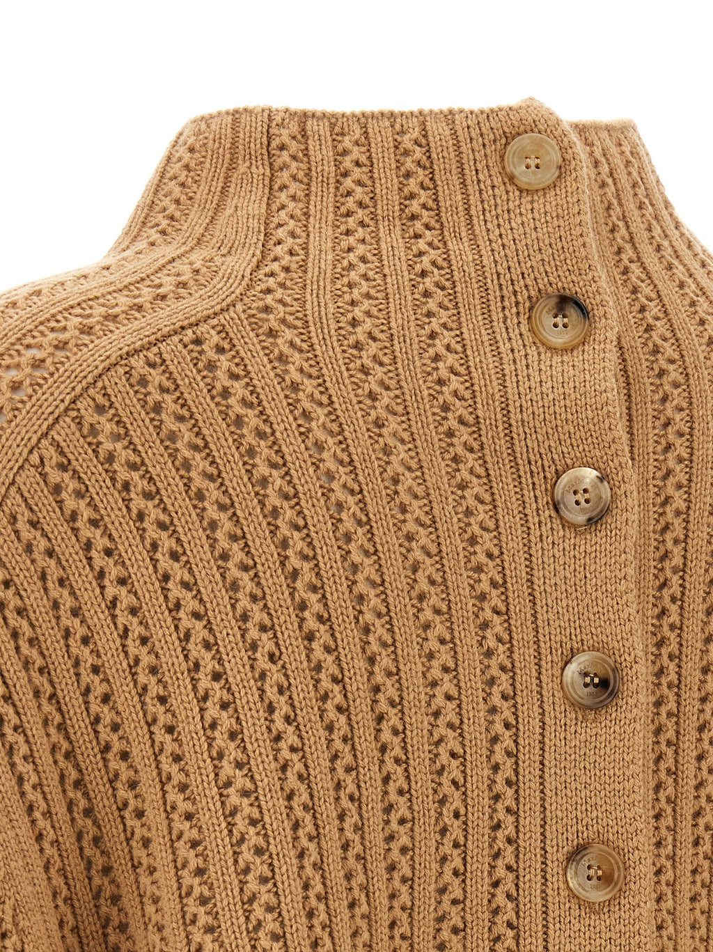 Max Mara Beige Wool Cardigan