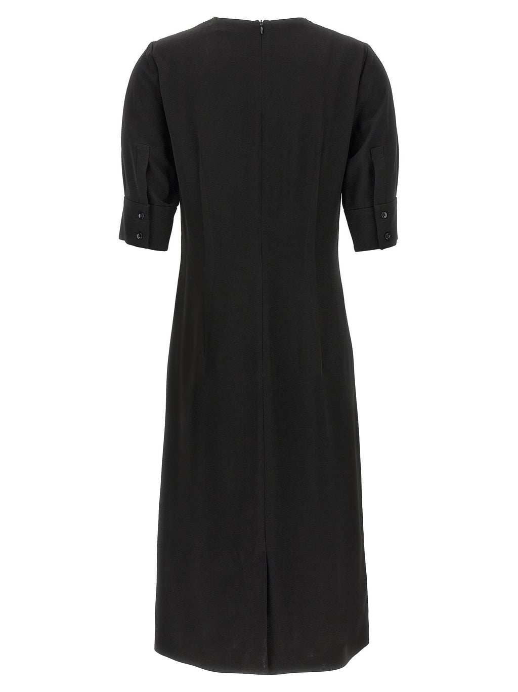 Sportmax Black Viscose Midi Dress