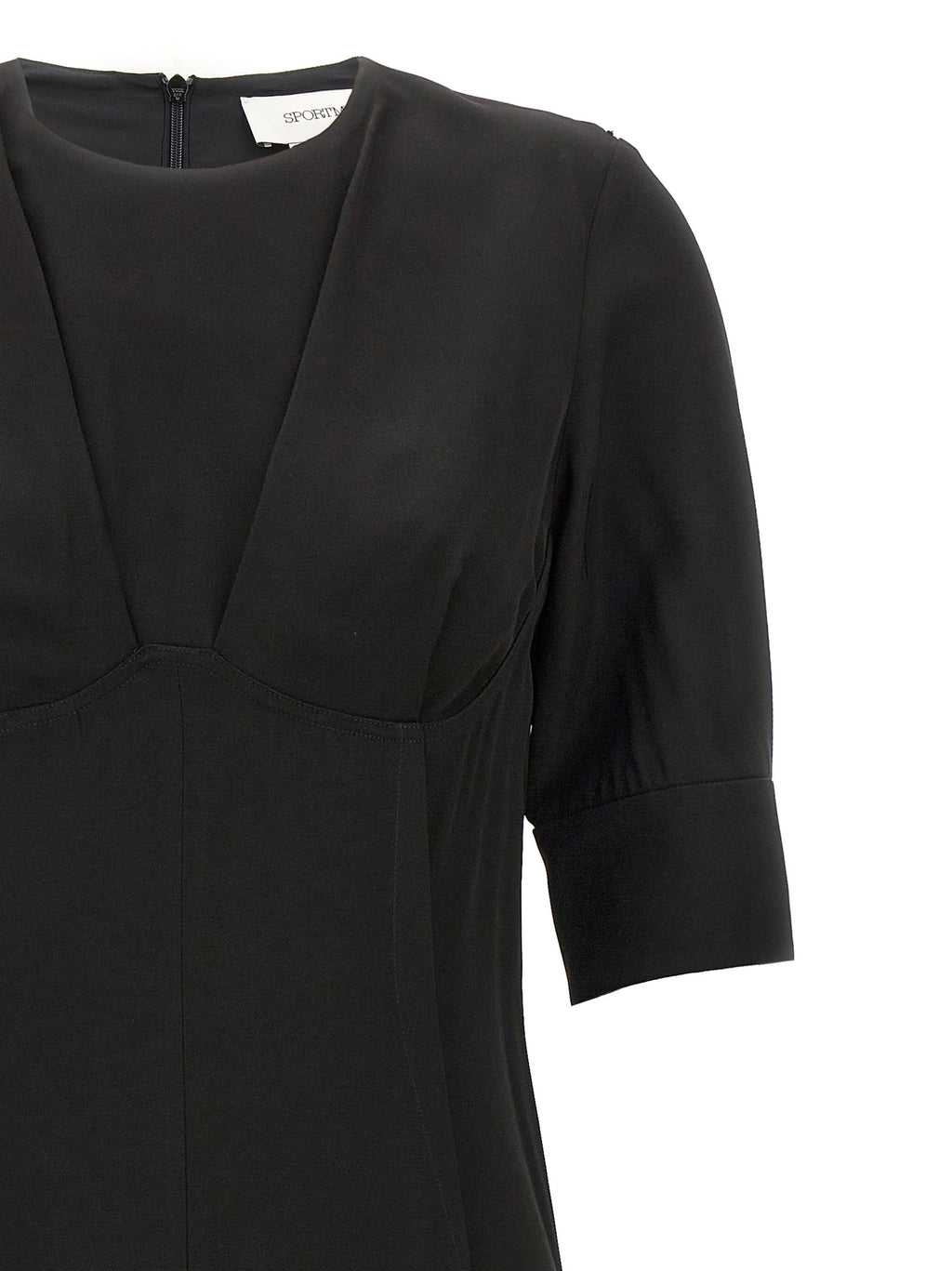 Sportmax Black Viscose Midi Dress
