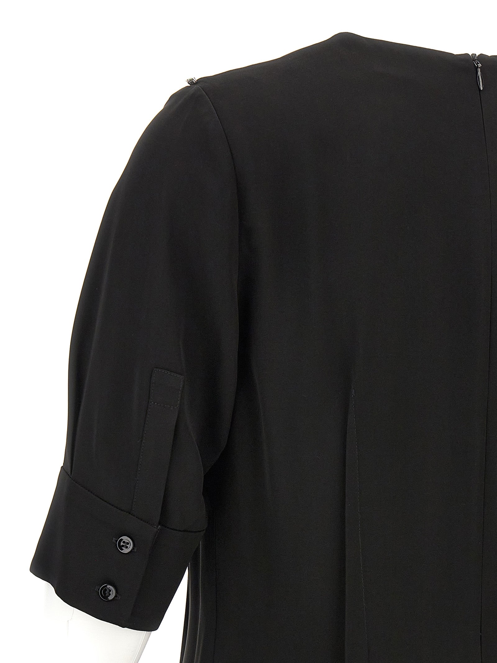 Sportmax Black Viscose Midi Dress