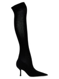 RENE CAOVILLA Black Leather Over The Knee