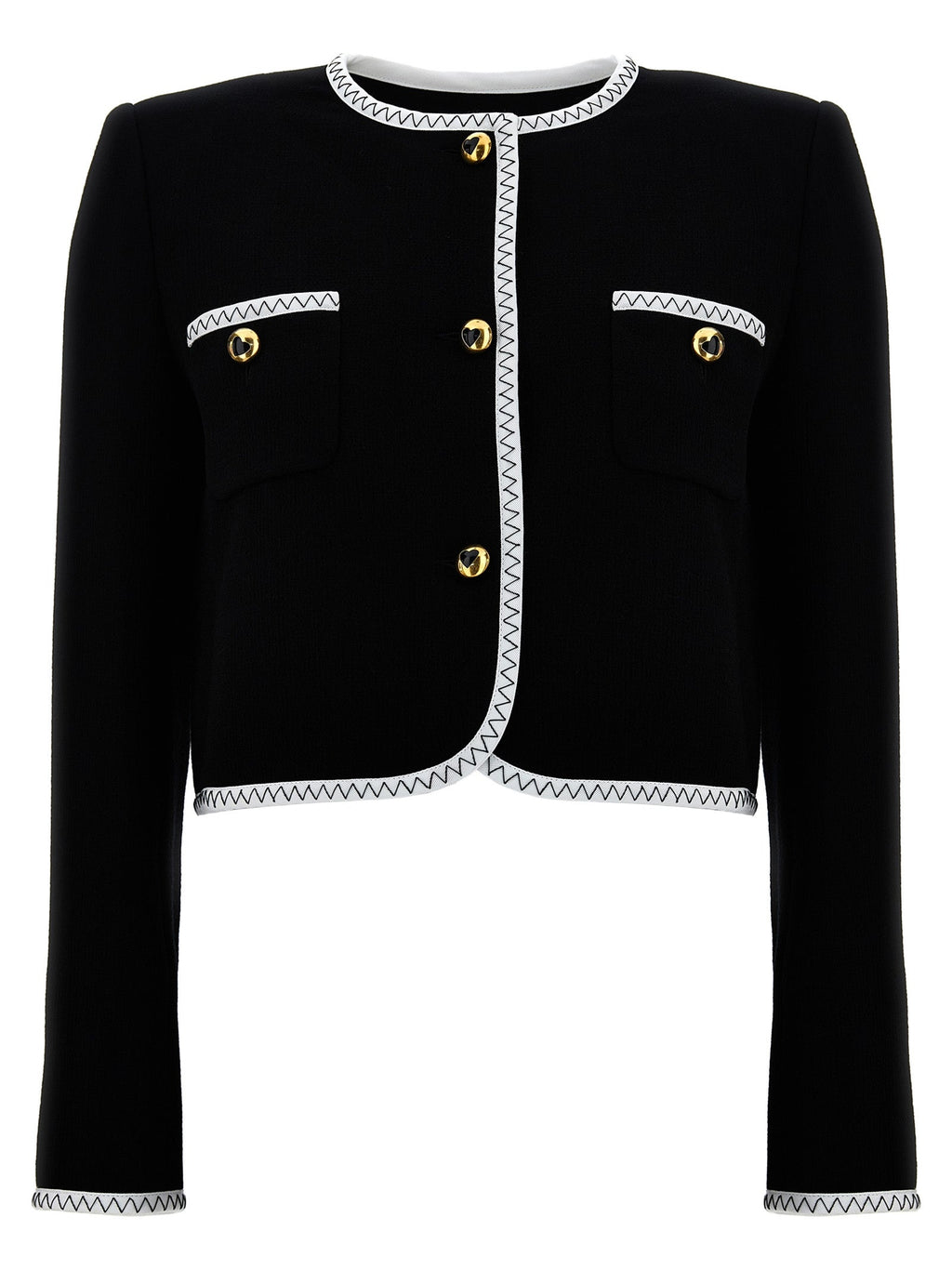 Moschino Bicolor Viscose Full-Length Jacket