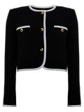 Moschino Bicolor Viscose Full-Length Jacket