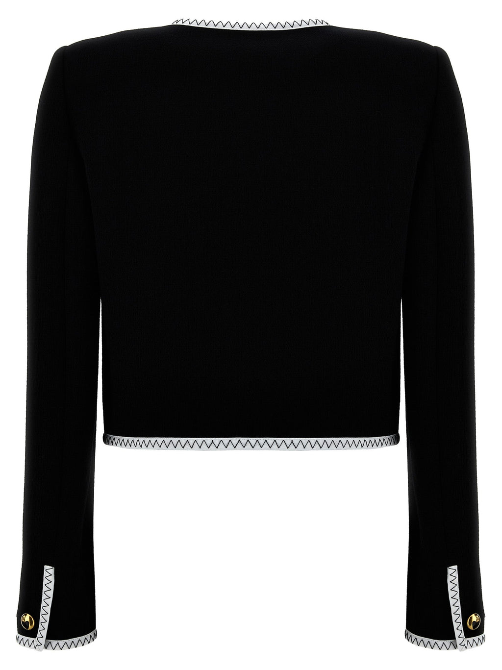 Moschino Bicolor Viscose Full-Length Jacket