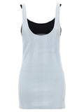 The Attico Blue Cotton Tank Tops