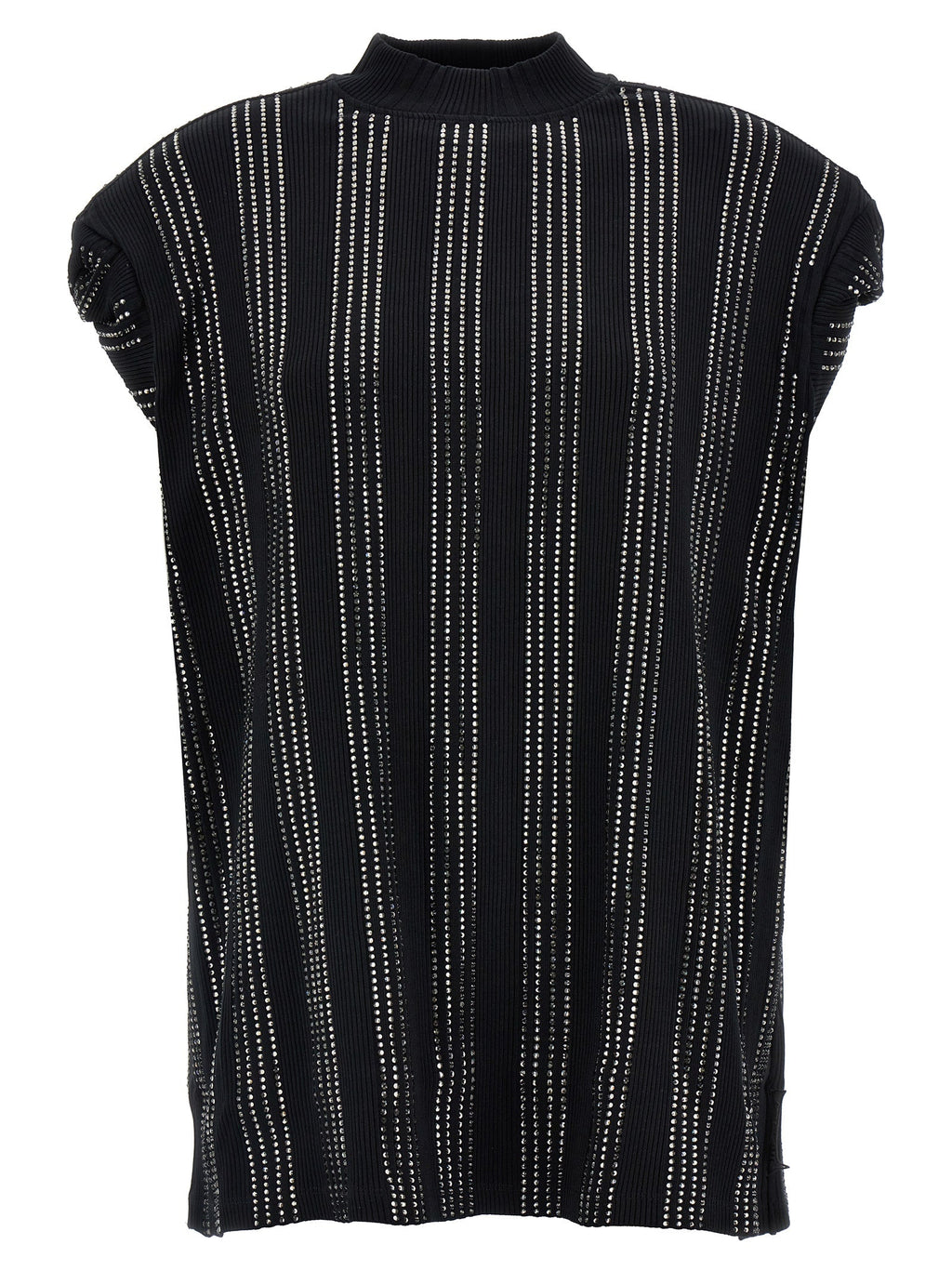 The Attico Black Cotton Short Dress