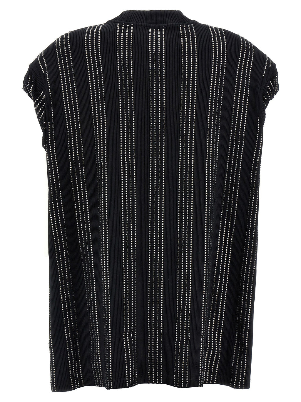 The Attico Black Cotton Short Dress