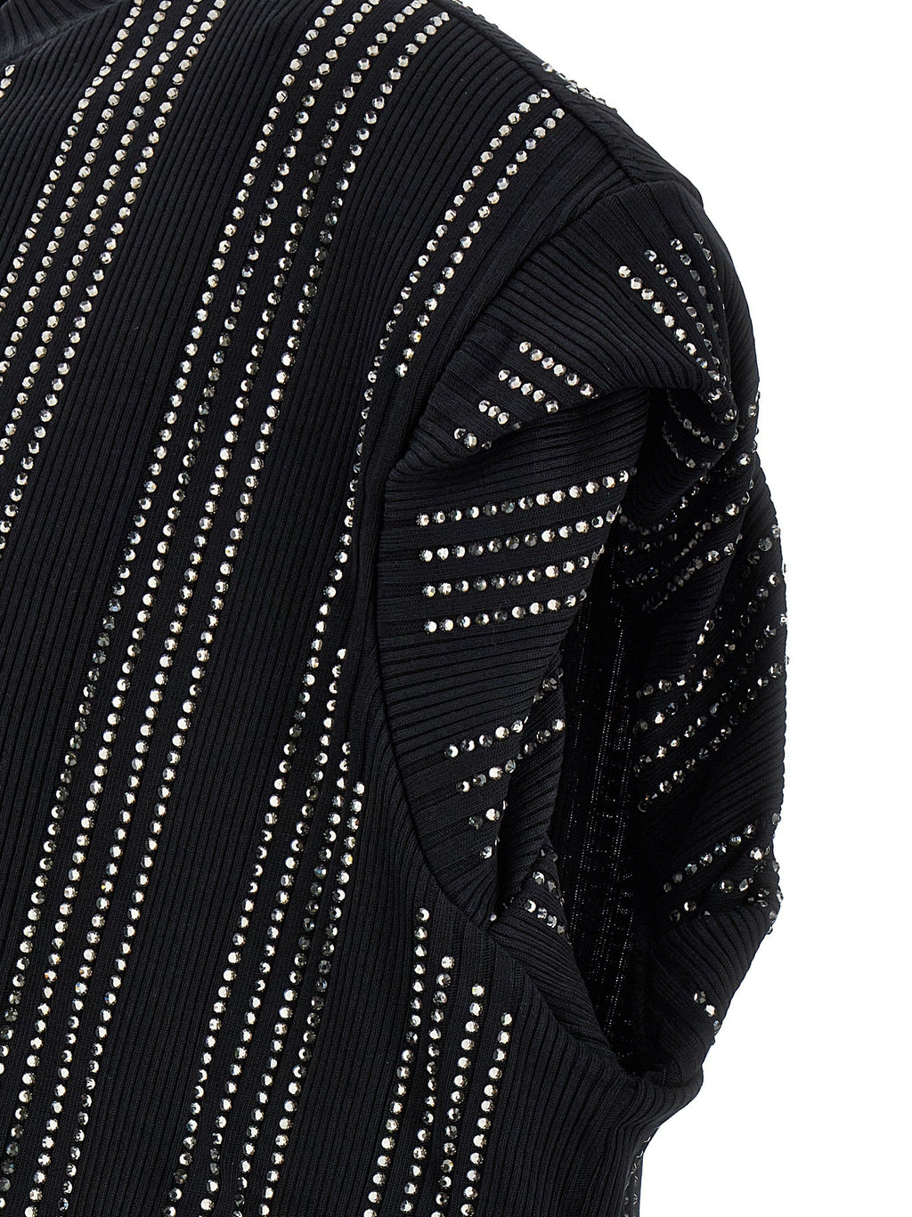 The Attico Black Cotton Short Dress