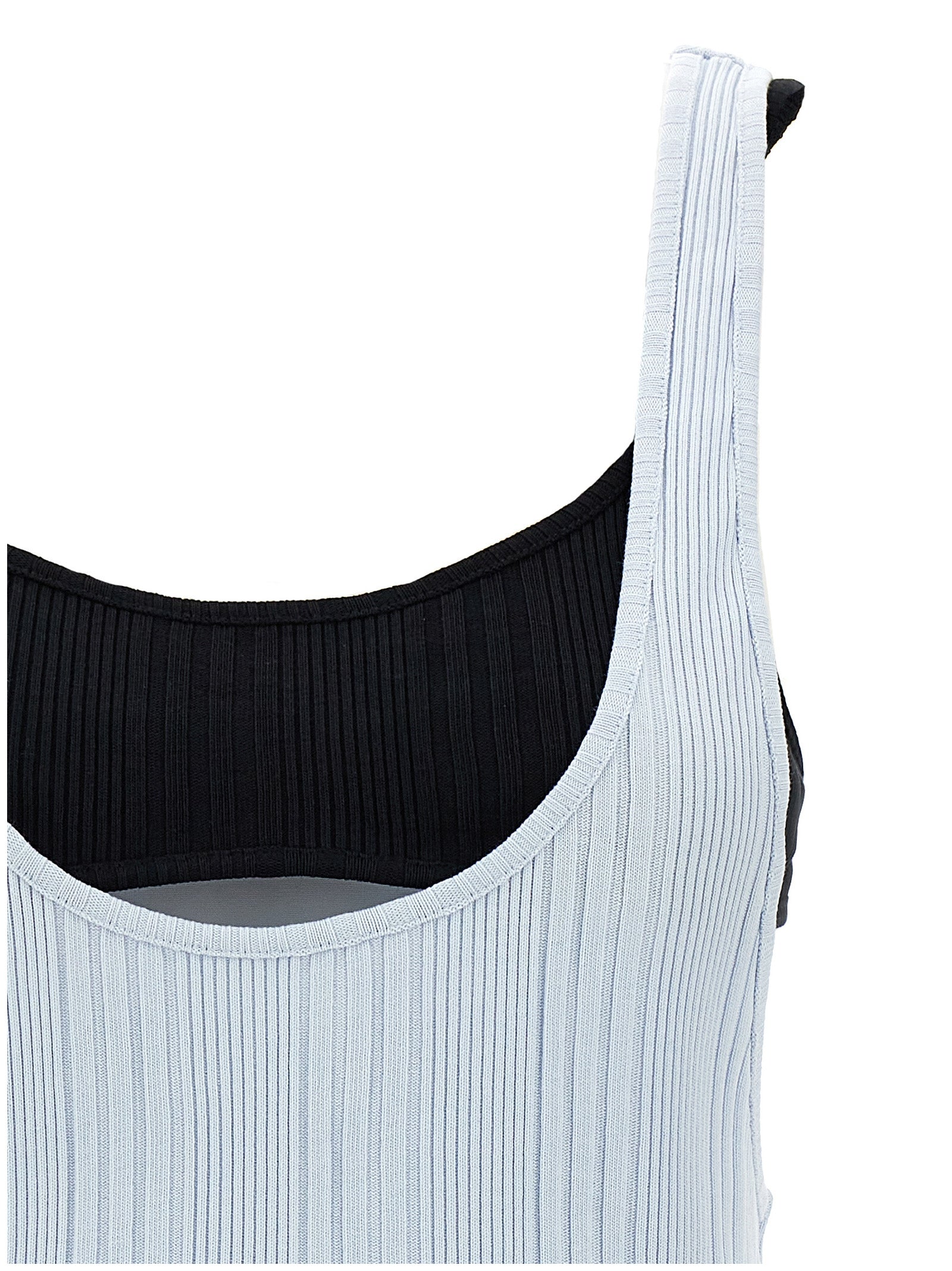 The Attico Blue Cotton Tank Tops