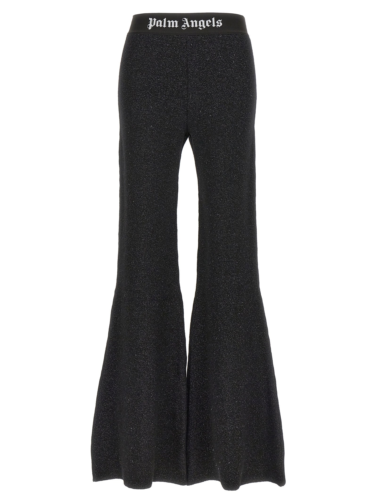 Palm Angels Black Viscose Flared Pants