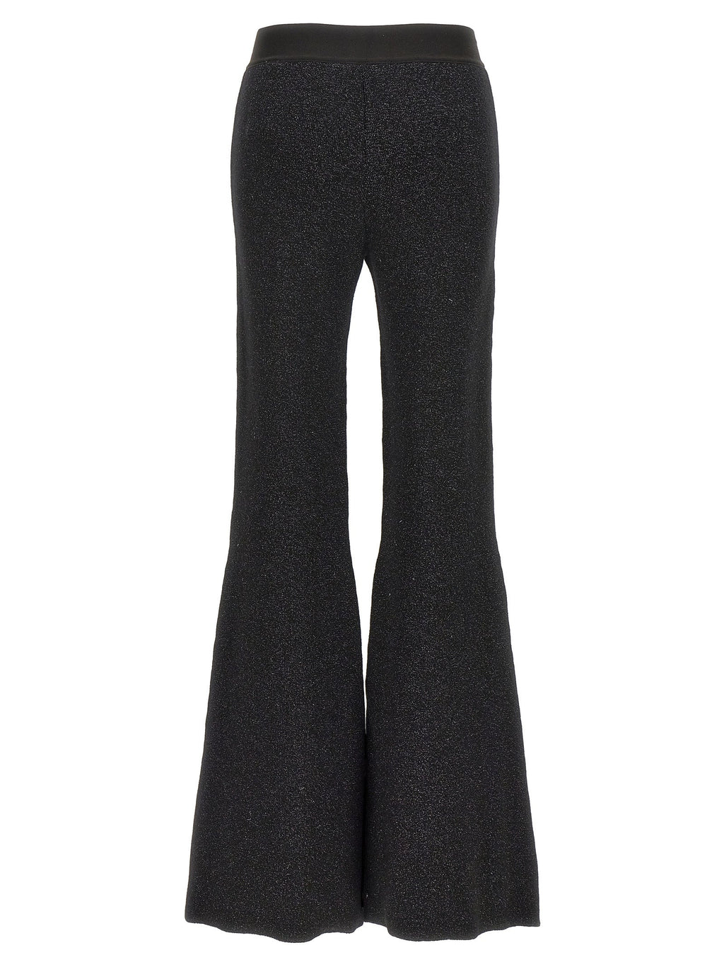 Palm Angels Black Viscose Flared Pants