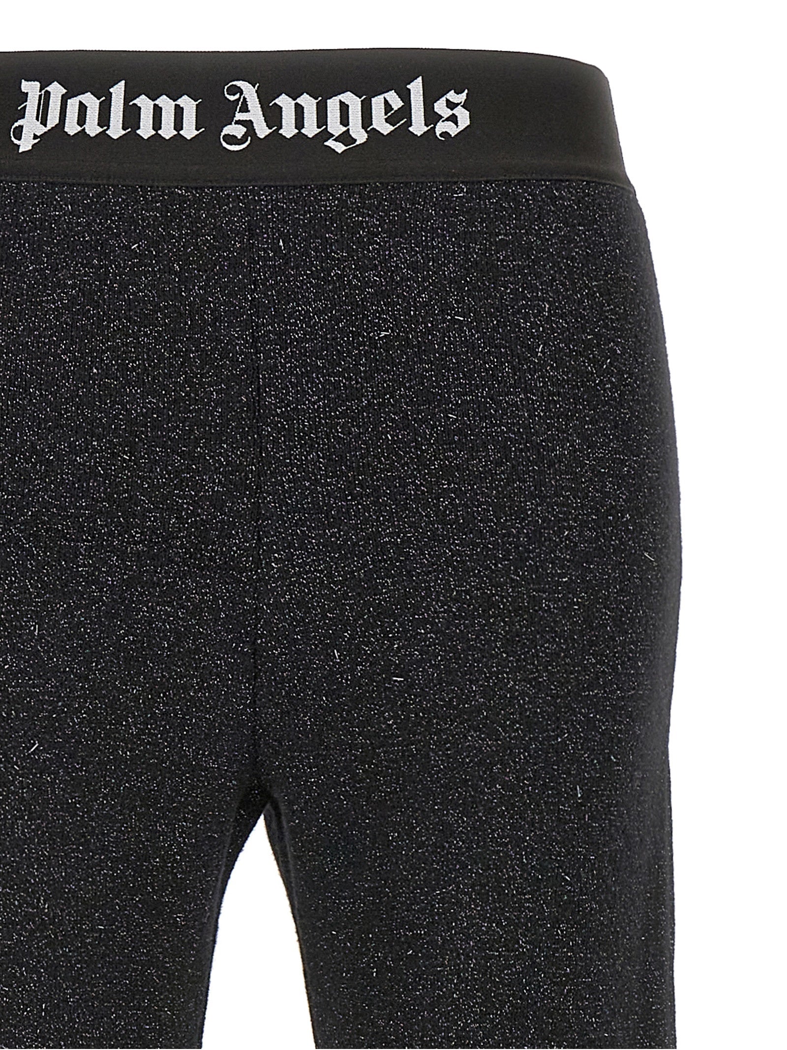 Palm Angels Black Viscose Flared Pants