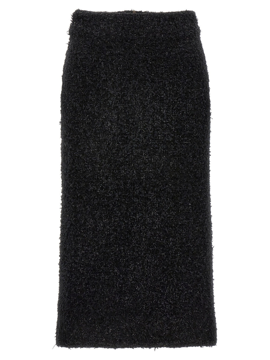 Balenciaga Black Cotton Midi Skirt
