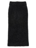 Balenciaga Black Cotton Midi Skirt