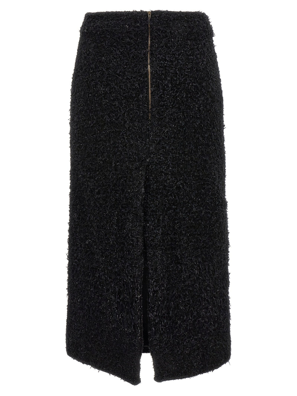 Balenciaga Black Cotton Midi Skirt