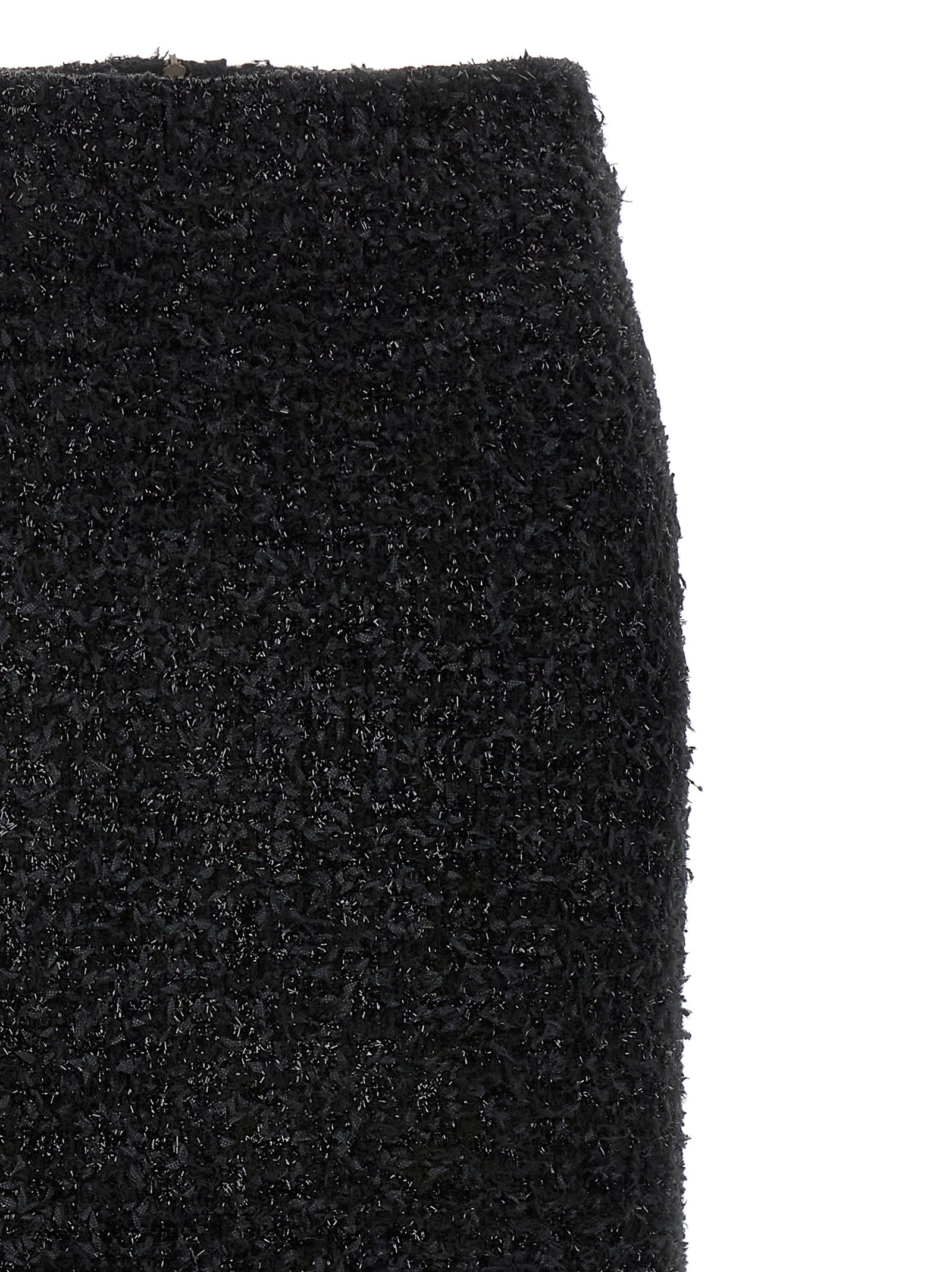 Balenciaga Black Cotton Midi Skirt