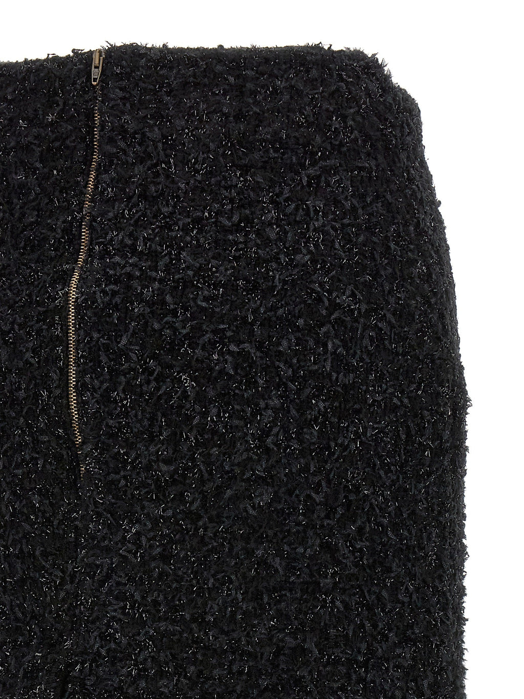 Balenciaga Black Cotton Midi Skirt